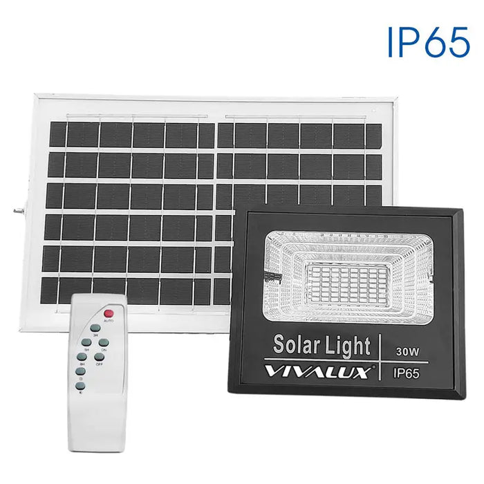LED FLOODLIGHT 30W 350LM 6400K ISOLA + SOLAR PANEL VIVALUX ISOLA - Соларни прожектори<<<Външно