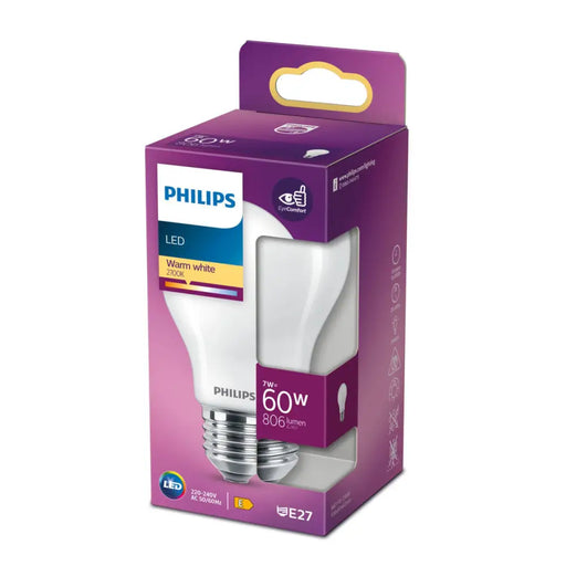 LED lamp Philips Equivalent E27 60 W E (2700 K) - Декорация и Осветление<<<Дом Градина<<<BigBuy&&&LED