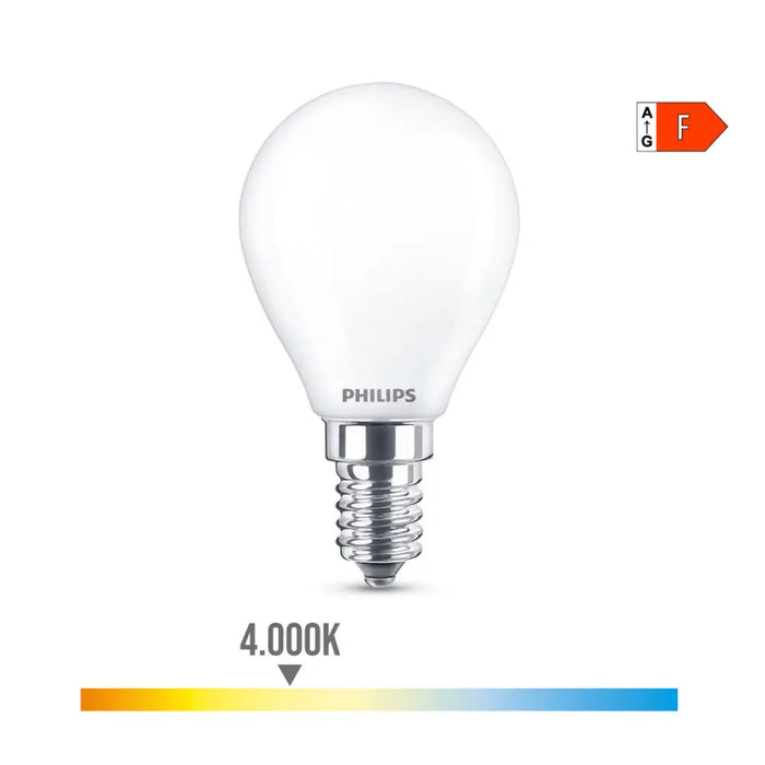 LED lamp Philips F 40 W 4,3 W E14 470 lm 4,5 x 8,2 cm (4000 K) - Декорация и Осветление<<<Дом Градина<<<BigBuy&&&LED