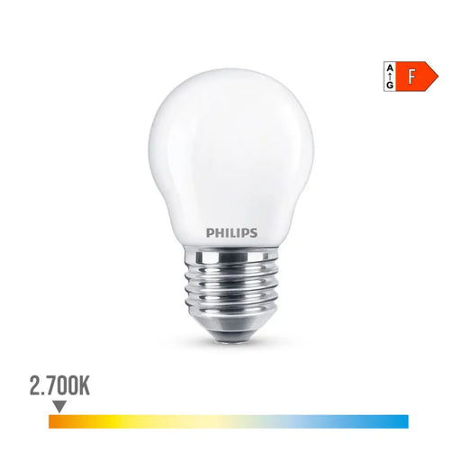LED lamp Philips F 40 W 4,3 W E27 470 lm 4,5 x 8,2 cm (2700 K) - Декорация и Осветление<<<Дом Градина<<<BigBuy&&&LED