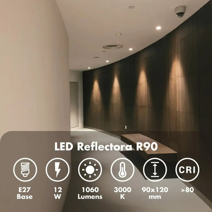 LED lamp Silver Electronics 999007 R90 E27 Grey 12 W 3000K - Декорация и Осветление<<<Дом Градина<<<BigBuy&&&LED