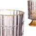 LED Lantern Gift Decor Grey Golden Metal Glass 10,7 x 18 x 10,7 cm - Декорация и Осветление<<<Дом