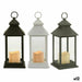 LED Lantern Gift Decor White Black Crystal Plastic 13,5 x 34,5 x 13,5 cm (12 Units) - Декорация и Осветление<<<Дом