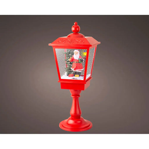 LED Lantern Lumineo Red Father Christmas Music Movement - Декорация и Осветление<<<Дом Градина<<<BigBuy&&&Коледни