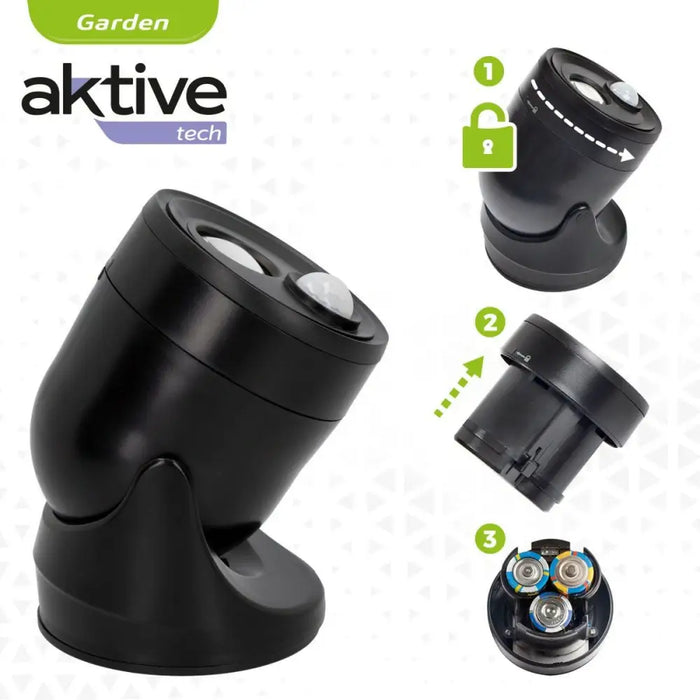 LED Light with Movement Sensor Aktive Plastic 10,5 x 12,5 x 13,5 cm (12 Units) - Декорация и Осветление<<<Дом
