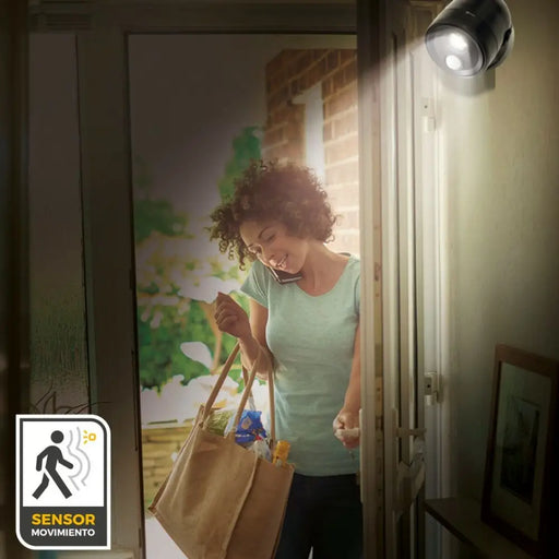LED Light with Movement Sensor Aktive Plastic 10,5 x 12,5 x 13,5 cm (12 Units) - Декорация и Осветление<<<Дом