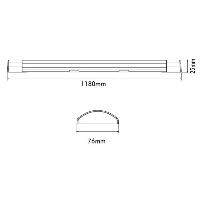 LED LINEAR LUMINAIRE 36W 6000K 3672LM 120CM VITO FIT-A - Линейни осветителни тела<<<Външно