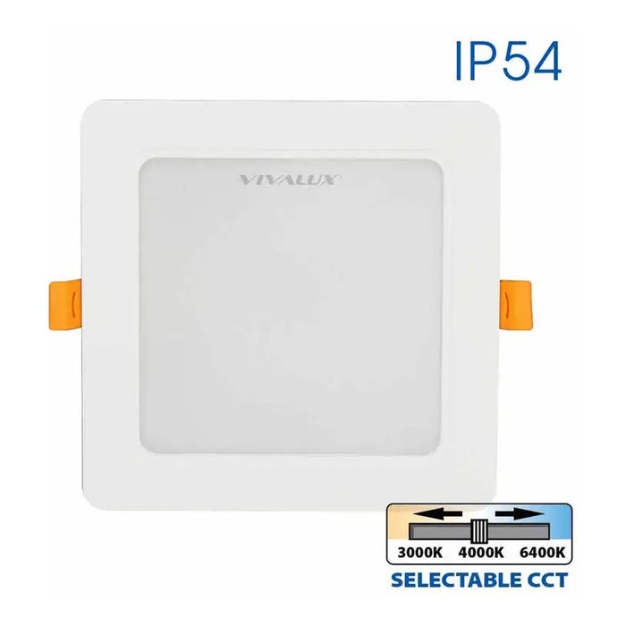 LED MOON 12W 3000K-4000K-6400K IP54 SQUARE FOR BUILT-IN VIVALUX KAPI - Луни<<<Вътрешно