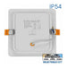 LED MOON 12W 3000K-4000K-6400K IP54 SQUARE FOR BUILT-IN VIVALUX KAPI - Луни<<<Вътрешно