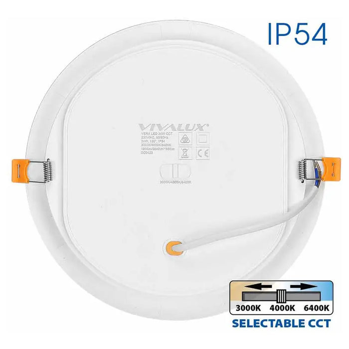 LED MOON 24W 3000K-4000K-6400K IP54 CIRCLE FOR BUILT-IN VIVALUX VERA - Луни<<<Вътрешно