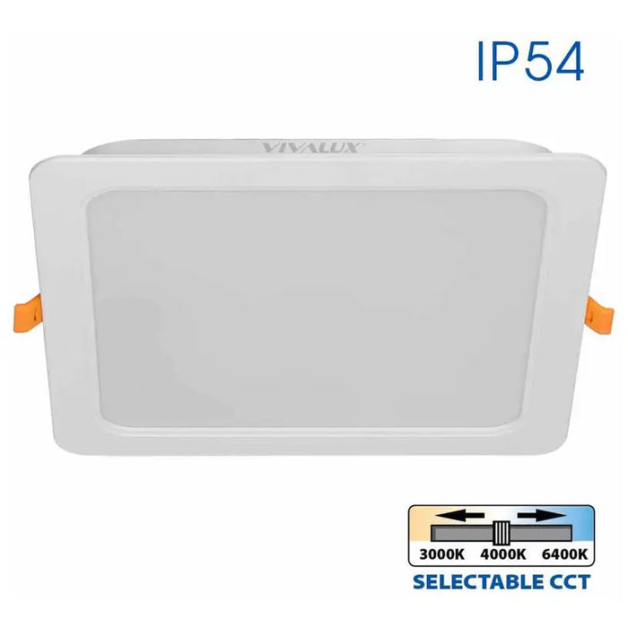LED MOON 24W 3000K-4000K-6400K IP54 SQUARE FOR BUILT-IN VIVALUX KAPI - Луни<<<Вътрешно