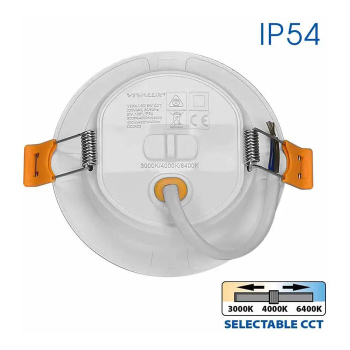 LED MOON 5W 3000K-4000K-6400K IP54 CIRCLE FOR BUILT-IN VIVALUX VERA - Луни<<<Вътрешно