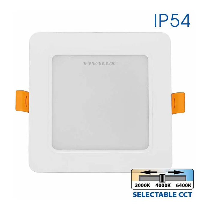 LED MOON 9W 3000K-4000K-6400K IP54 SQUARE FOR BUILT-IN VIVALUX KAPI - Луни<<<Вътрешно