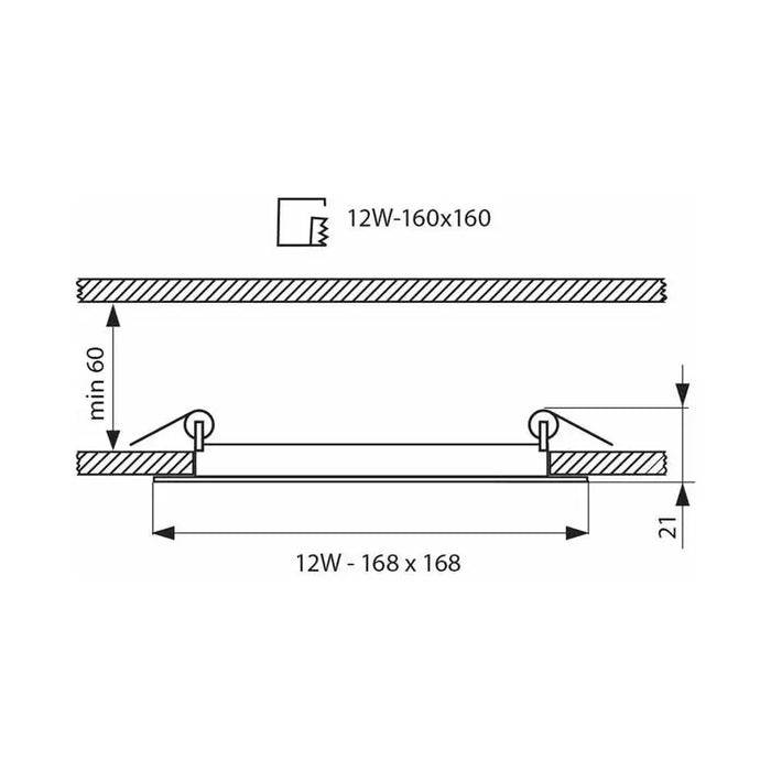 LED PANEL 12W 4000K 850LM BLACK VIVALUX GRID - Led панели<<<Вътрешно осветление<<<Осветление<<<Praktiker&&&Led