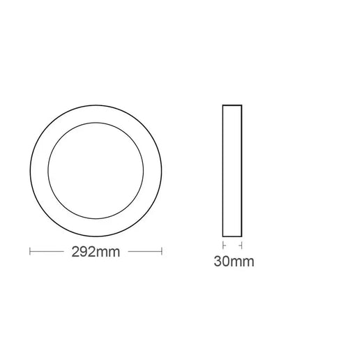 LED PANEL 24W 4000K 2640LM Ф292MM EXTERIOR VITO - Led панели<<<Вътрешно осветление<<<Осветление<<<Praktiker&&&Led