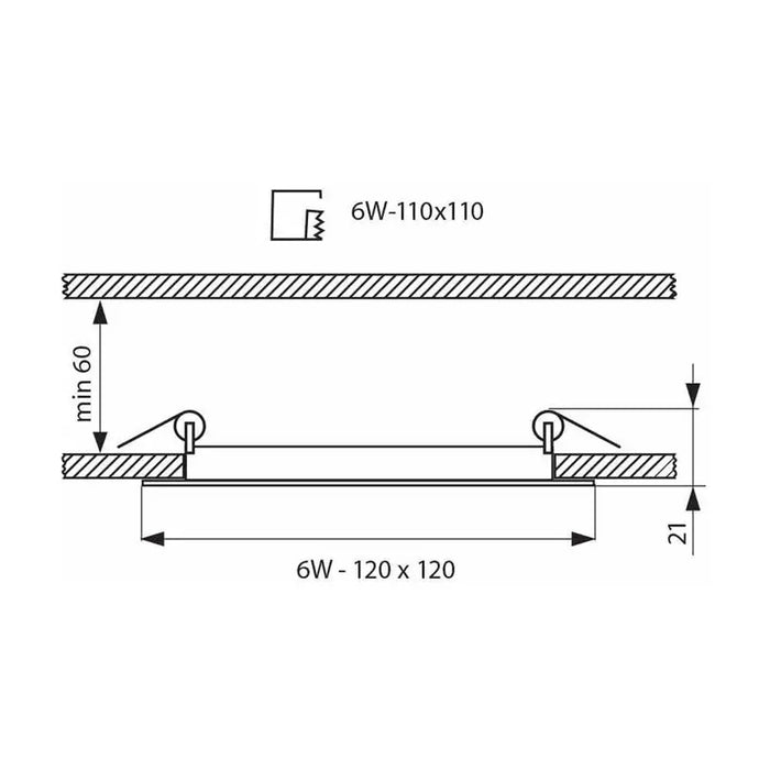 LED PANEL 6W 4000K 400LM BLACK VIVALUX GRID - Led панели<<<Вътрешно осветление<<<Осветление<<<Praktiker&&&Led