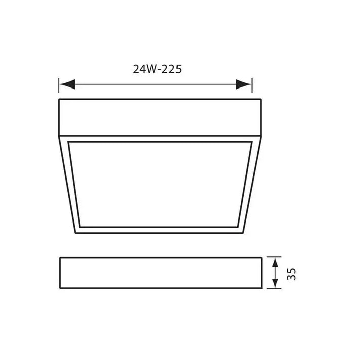 LED PANEL EXTERNAL SQUARE 24W 4000K VIVALUX HUGO - Led панели<<<Вътрешно осветление<<<Осветление<<<Praktiker&&&Led