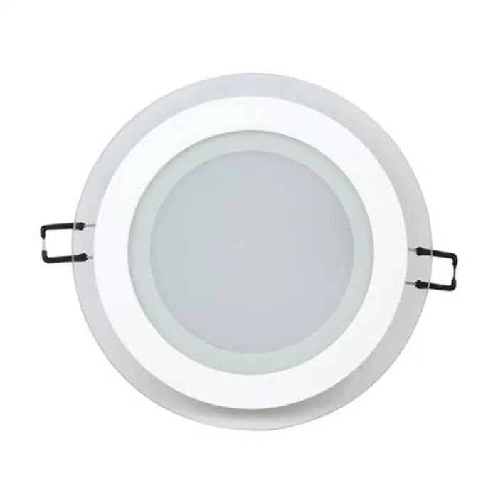 LED PANEL ROUND GLASS 12W SMD 6400K Ф160MM HOROZ CLARA - Led панели<<<Вътрешно
