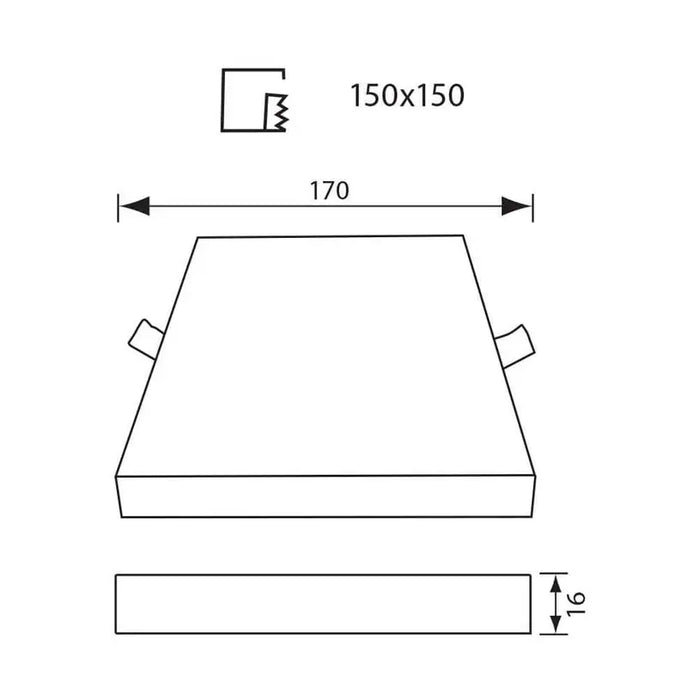 LED PANEL SQUARE 24W 4000K 2400LM VIVALUX QUADRA - Led панели<<<Вътрешно осветление<<<Осветление<<<Praktiker&&&Led