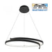 LED PENDANT 38W 3000-4000-6000K 1614LM BLACK VIVALUX OMICRON - Пендели<<<Вътрешно