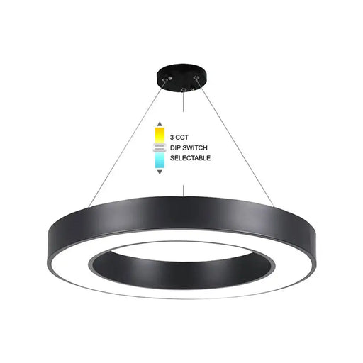 LED PENDANT 45W 3000-6000K 3600LM WITH KEY BLACK VITO FINESSE - Пендели<<<Вътрешно