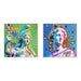 LED Picture Home ESPRIT Blue Green Modern 83 x 3 x 83 cm (2 Units) - Декорация и Осветление<<<Дом