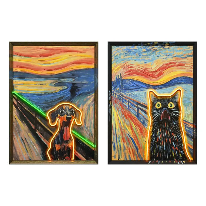 LED Picture Home ESPRIT Modern animals 53 X 3,7 X 73 CM (2 Units) - Декорация и Осветление<<<Дом