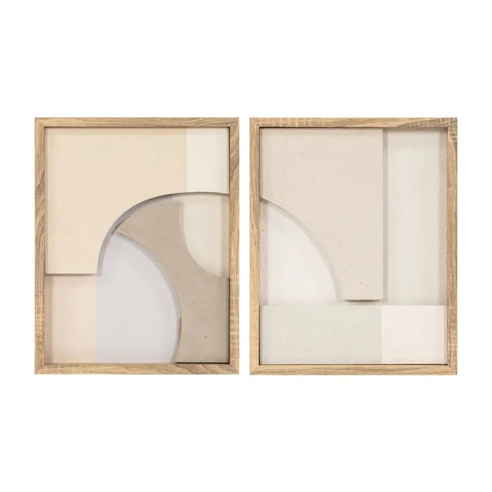 LED Picture Home ESPRIT polystyrene MDF Wood 40 x 3,8 x 50 cm - Декорация и Осветление<<<Дом Градина<<<BigBuy&&&Картини