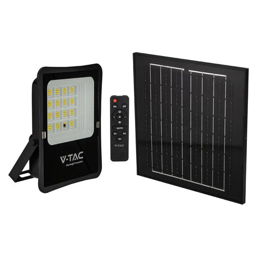 LED SOLAR FLOODLIGHT 12W 4000K 1200LM V-TAC - Соларни прожектори<<<Външно осветление<<<Осветление<<<Praktiker