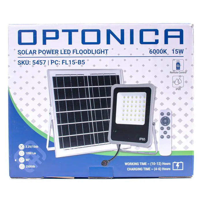 LED SOLAR FLOODLIGHT 15W 1200LM 6000K IP65 OPTONICA - Соларни прожектори<<<Външно осветление<<<Осветление<<<Praktiker