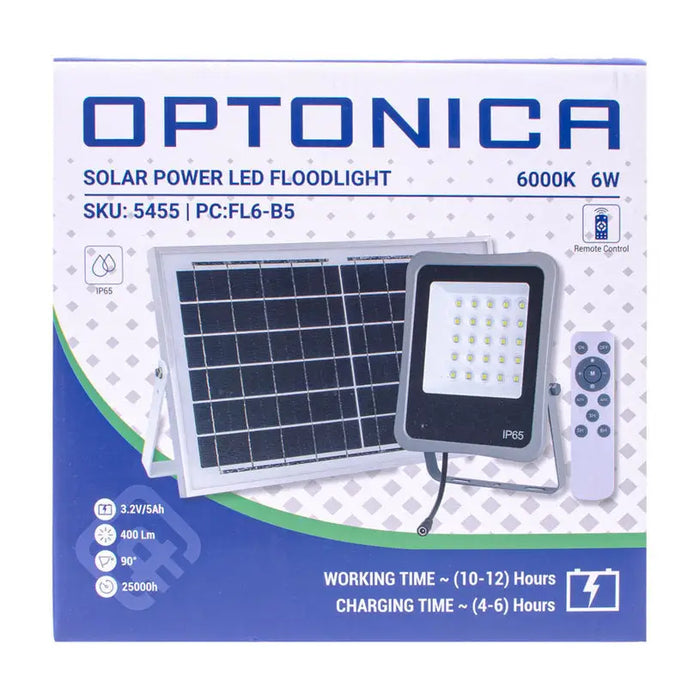LED SOLAR FLOODLIGHT 6W 400LM 6000K IP65 OPTONICA - Соларни прожектори<<<Външно осветление<<<Осветление<<<Praktiker