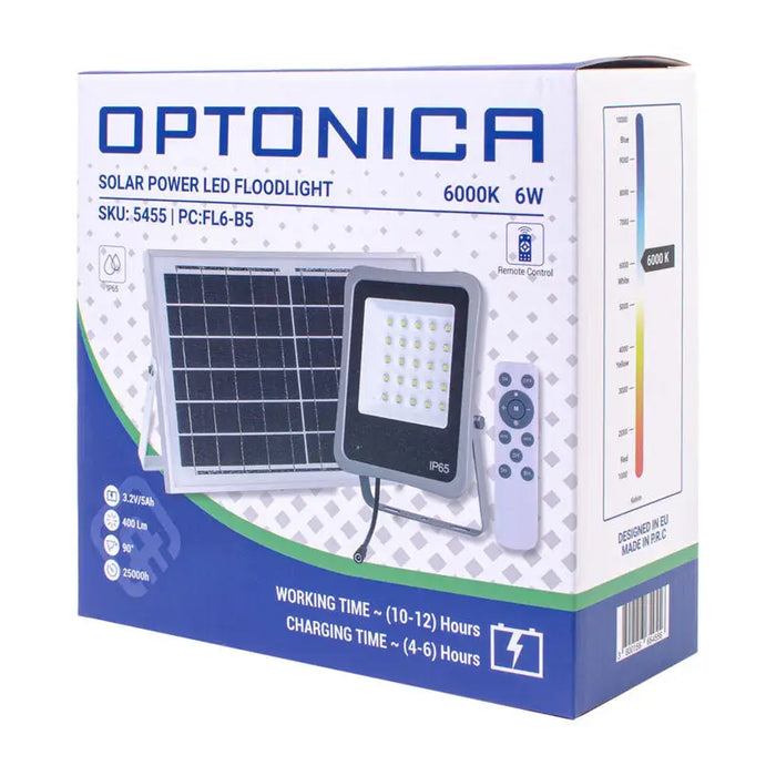 LED SOLAR FLOODLIGHT 6W 400LM 6000K IP65 OPTONICA - Соларни прожектори<<<Външно осветление<<<Осветление<<<Praktiker