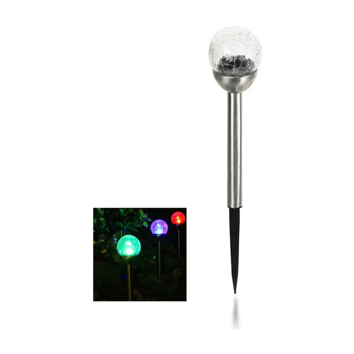 LED SOLAR LAMP 0.06W RGB GLASS SPHERE IP44 D-IL - Соларни лампи<<<Външно осветление<<<Осветление<<<Praktiker&&&Соларни