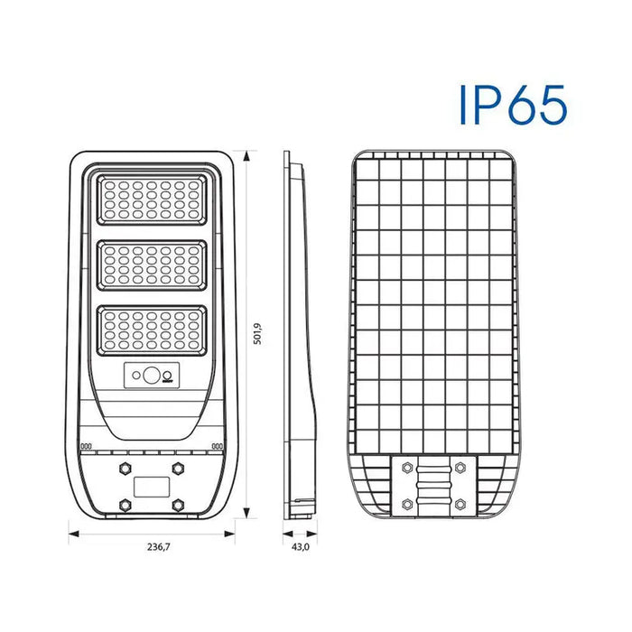 LED SOLAR STREET LAMP 100W 6400K IP65 VIVALUX REX - Улично осветление<<<Външно осветление<<<Осветление<<<Praktiker
