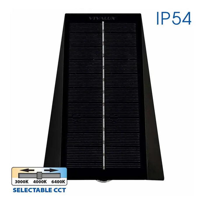 LED SOLAR WALL LIGHT 4W 3000-6400K IP54 VIVALUX POLUX - Соларни лампи<<<Външно