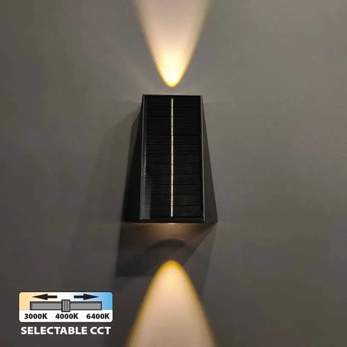 LED SOLAR WALL LIGHT 4W 3000-6400K IP54 VIVALUX POLUX - Соларни лампи<<<Външно