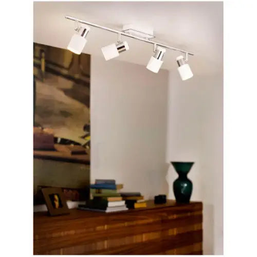 LED SPOT DAVIDA 4XGU10 5W XROM/WHITE EGLO - Спотове<<<Вътрешно осветление<<<Мебели и