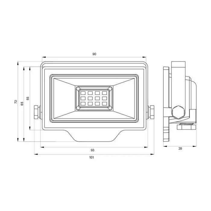 LED SPOTLIGHT 10W 6400K IP65 VIVALUX RICH - Прожектори<<<Външно осветление<<<Осветление<<<Praktiker