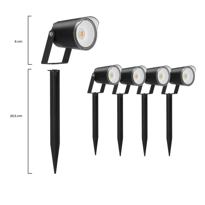 LED spotlight KSIX SmartLED Black (3000K) - Декорация и Осветление<<<Дом Градина<<<BigBuy&&&Лампи<<<Декорация и