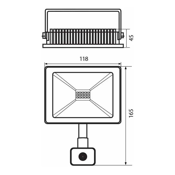 LED SPOTLIGHT WITH SENSOR 10W 6400K 800LM IP44 VIVALUX NYX - Прожектори<<<Външно осветление<<<Осветление<<<Praktiker