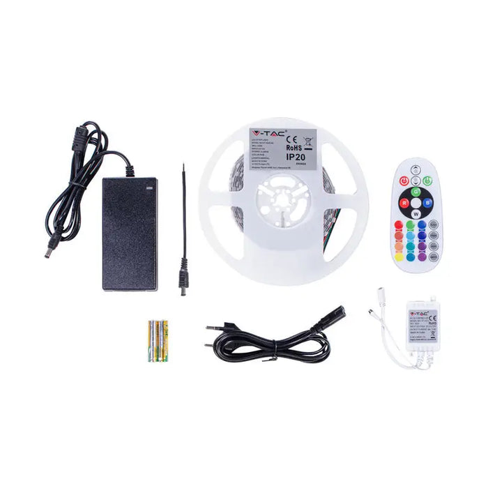 LED STRIP KIT 7/10W 60/5M IP20 RGB V-TAC - LED ленти и аксесоари<<<Вътрешно осветление<<<Мебели и