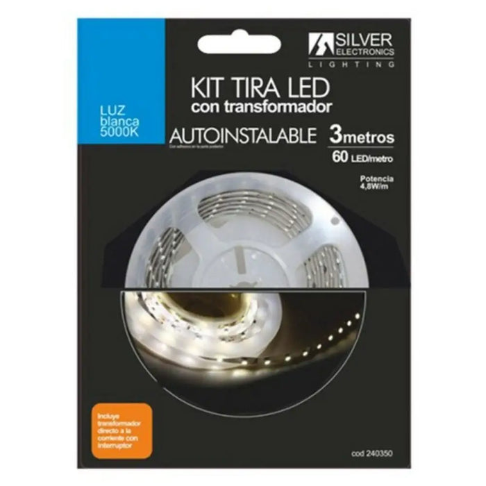 LED strips Silver Electronics 240350 5000K Blanco 3M - Декорация и Осветление<<<Дом Градина<<<BigBuy&&&LED