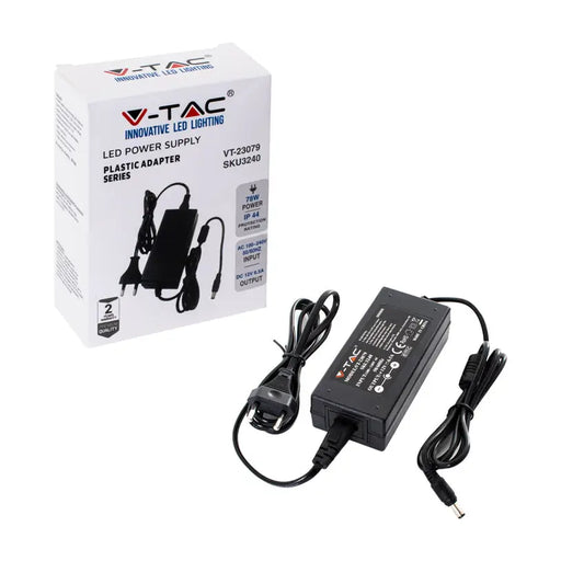 LED TRANSFORMER 78W 6.5A 12V IP44 V-TAC - LED ленти и аксесоари<<<Вътрешно осветление<<<Мебели и