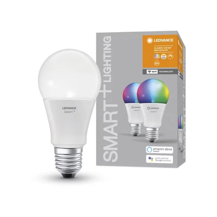 SMART BULB E27 2700-6500K RGB WIFI 2 PCS IN A PACKAGE LEDVANCE SMART+ RGB 9.0W 806 LM
