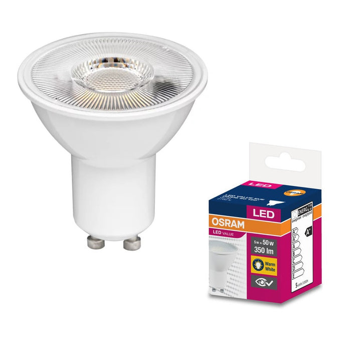 LED LAMP VALUE PLAST PAR16 50 120° 5W/827 GU10 LEDVANCE