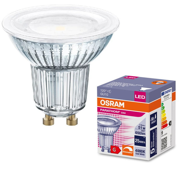 LED LAMP PARATHOM DIM PAR16 80 120° 8W/840 GU10 LEDVANCE