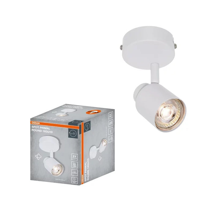 LED LIGHT SPOT PRIMAL WHITE 1XGU10 ROUND WHITE LEDVANCE