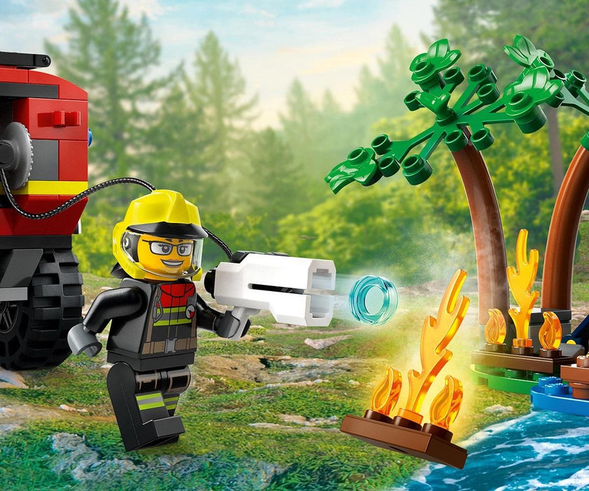 LEGO City - 4x4 Fire Truck with Rescue Boat - 60412 - Фигурки<<<Геймърска