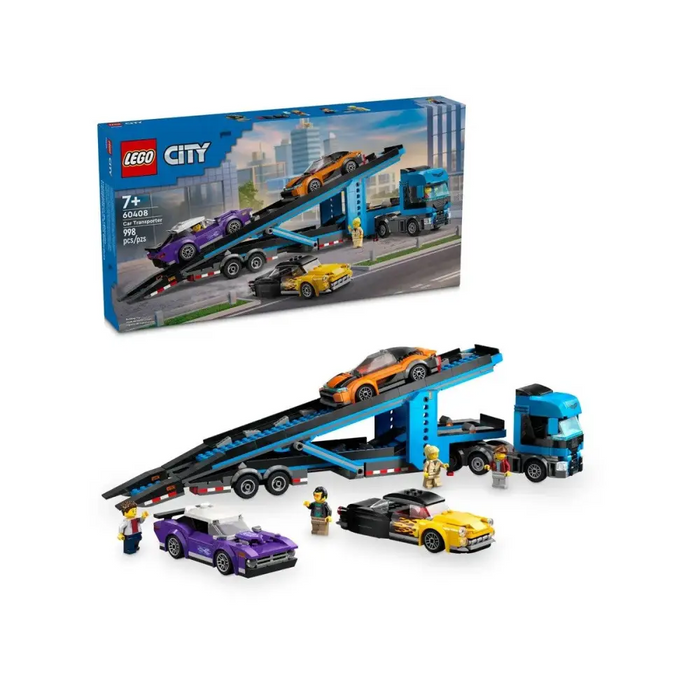 LEGO CITY 60408 Car Transporter Truck with Sports Cars - LEGOKLO-LEG<<<Construction