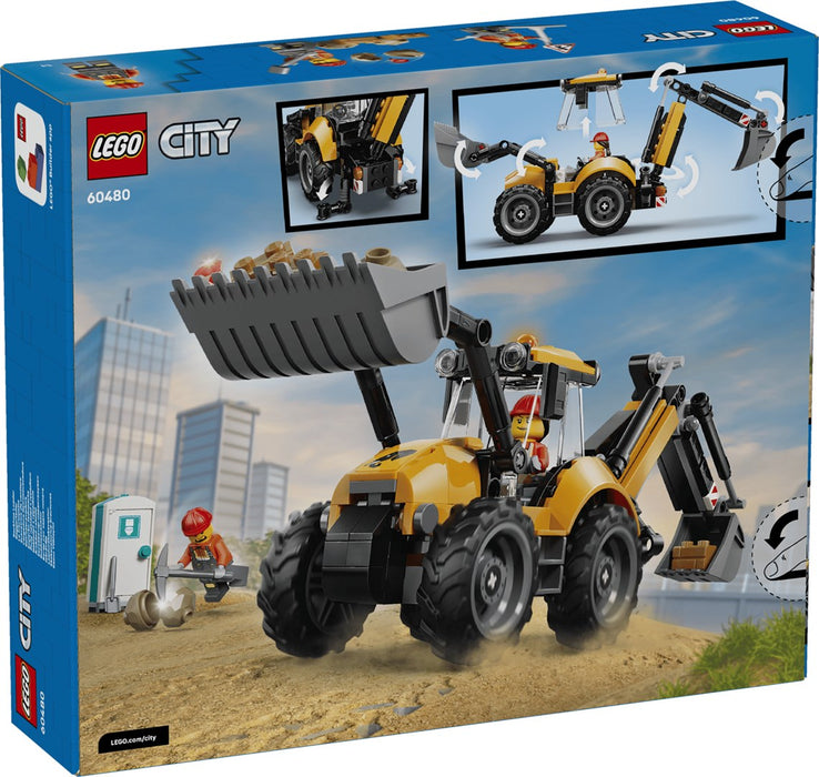 LEGO CITY 60480 Yellow Backhoe Loader